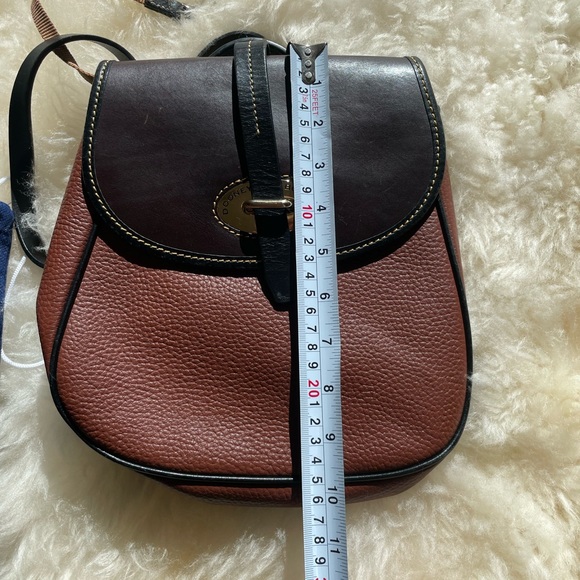 DOONEY & BOURKE LEATHER FLAP BACKPACK PURSE BROWN - Picture 9 of 14